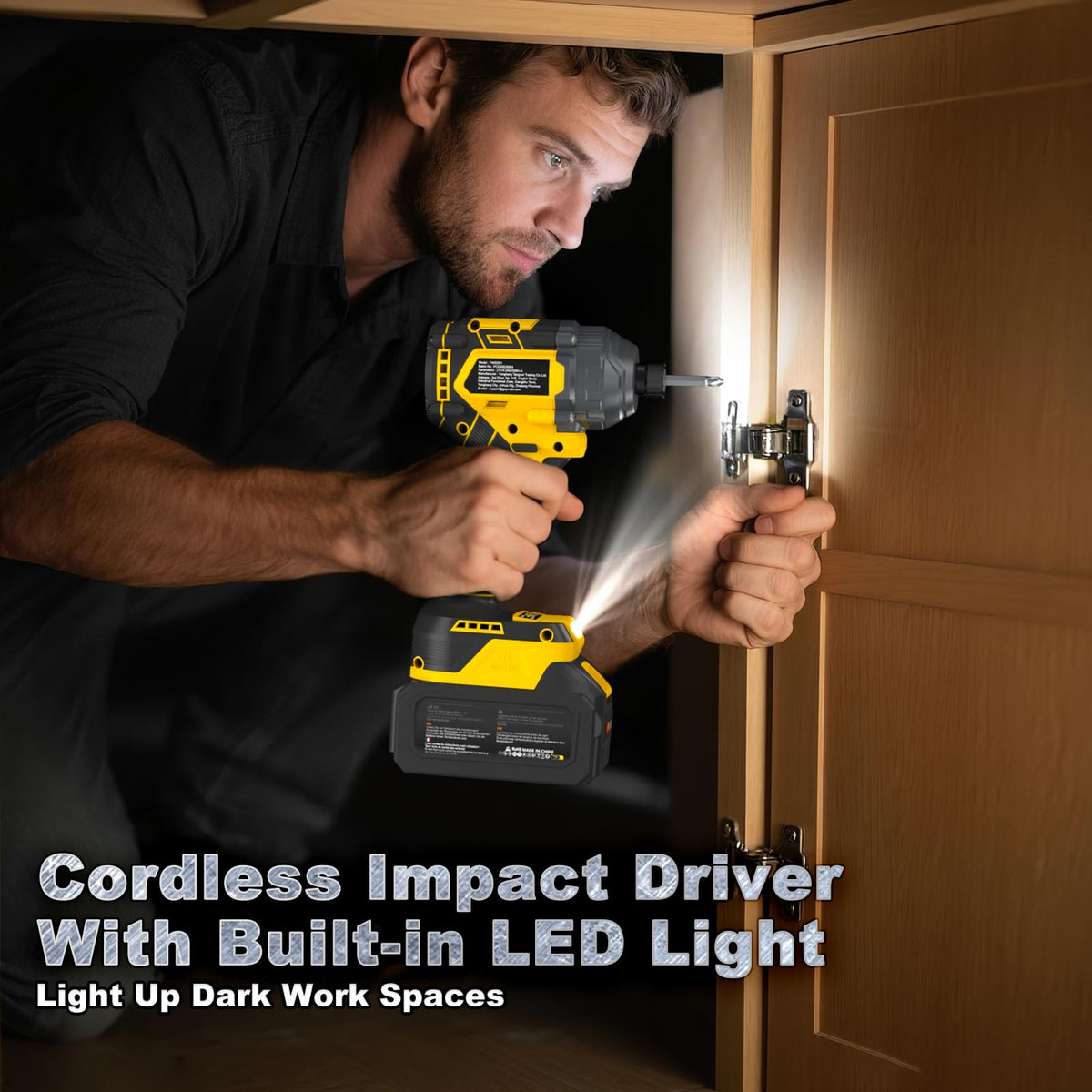 GoYwato LED work light illuminates dark workspaces for precise driving