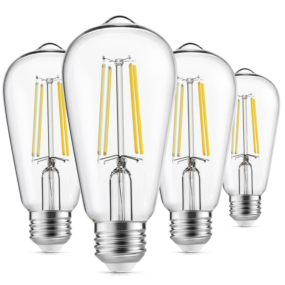 Gozelux Edison bulb with clear glass showing vintage filament glow