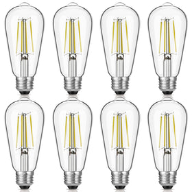 Gozelux LED Edison bulb 6W with clear glass for bright task lighting.