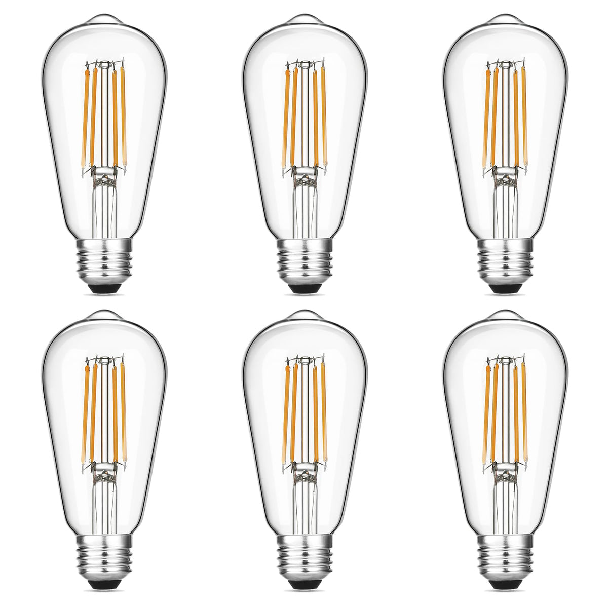 Gozelux vintage LED bulb side view showcasing warm glow for cozy settings.