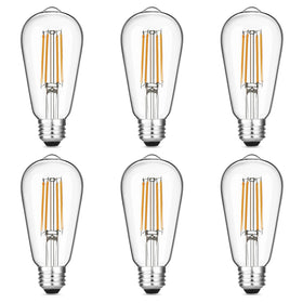 Gozelux vintage LED bulb side view showcasing warm glow for cozy settings.