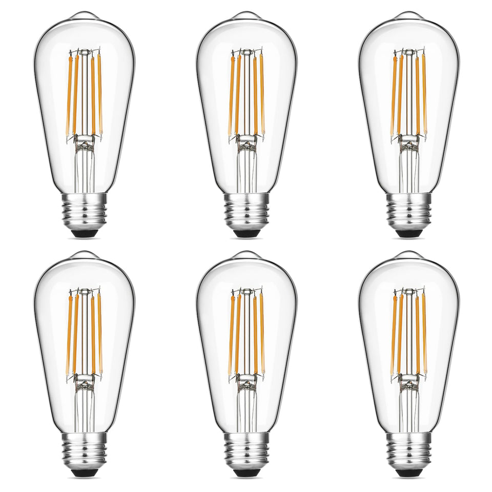 Gozelux vintage LED bulb side view showcasing warm glow for cozy settings.