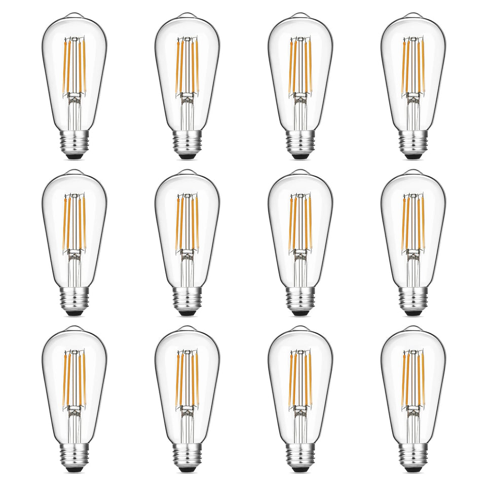 Gozelux vintage LED Edison bulb 60W equivalent for warm ambient lighting.