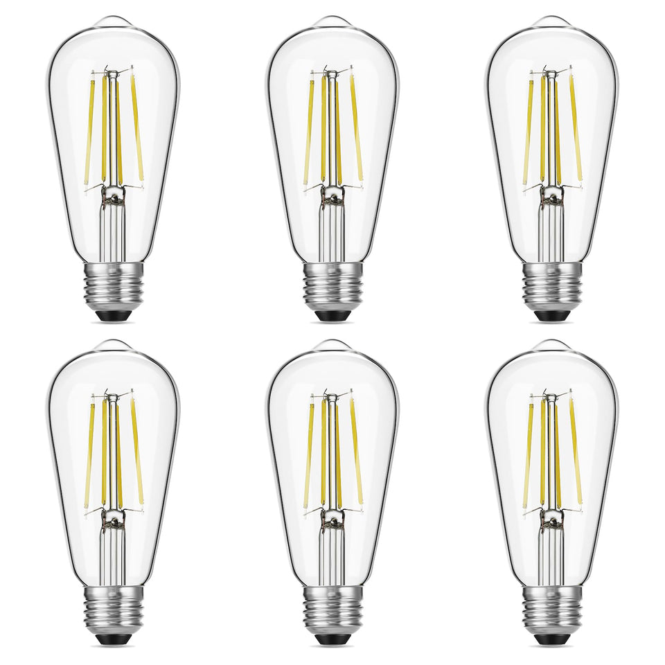 Gozelux vintage LED Edison bulbs front view, ideal for retro fixtures.