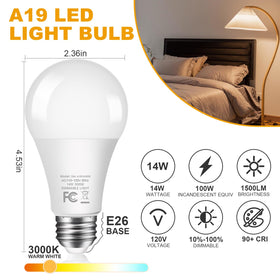 GOZIG 100W-equivalent brightness using only 14W per bulb.
