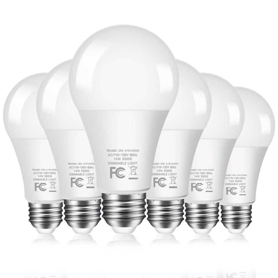 GOZIG 6-pack 14W LED bulbs for bright kitchen lighting and energy efficiency.