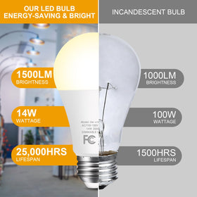 GOZIG A19 LED bulbs with E26 base suitable for common sockets.