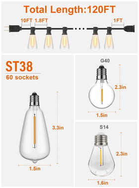 GPATIO 2700K warm white bulbs provide cozy outdoor illumination for gatherings.