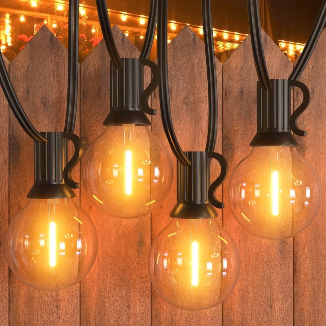 GPATIO outdoor string lights provide 60ft of warm, inviting patio illumination.