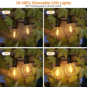 GPATIO dimmable bulbs allow brightness adjustment for any outdoor scene.