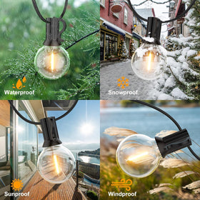 GPATIO shatterproof bulbs provide durable lighting for windy, festive outdoor gatherings.