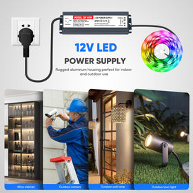 GPJYD 110V to 12V converter demonstrating safe, reliable LED power for quick installations.