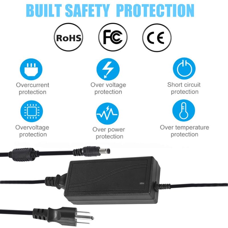 GPJYD DC jack compatibility with 5.5x2.1/2.5 mm for broad device fit