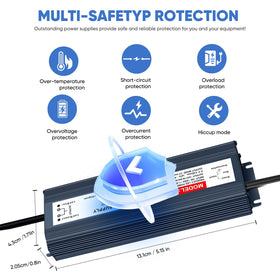 GPJYD IP67 waterproof enclosure protects outdoor LED lighting against weather.