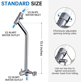 Chrome-finish diverter highlighting durable, corrosion-resistant construction