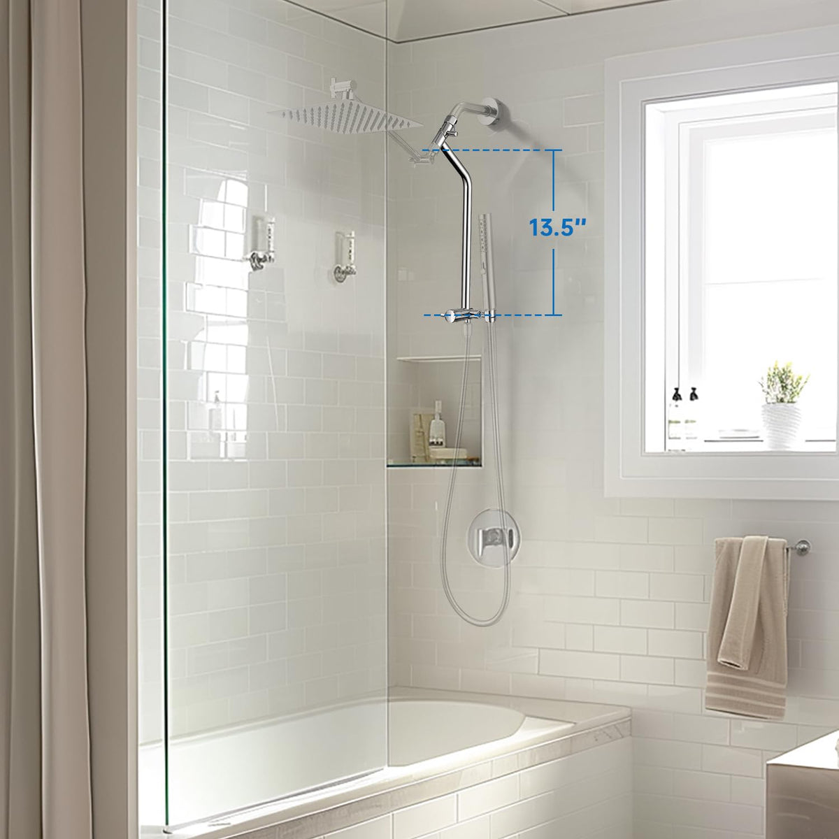 Low-holder diverter illustrating easy reach and accessibility for users