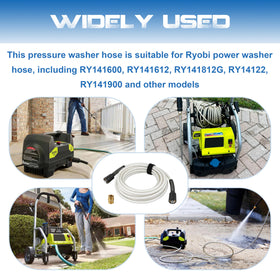 GPWXYYY high-pressure hose supports 3300 PSI for thorough cleaning.