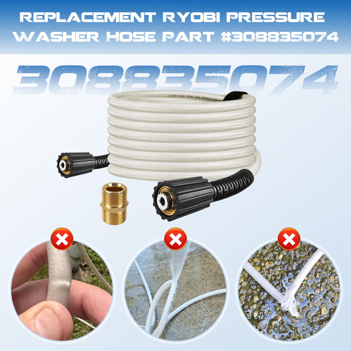 GPWXYYY replacement 308835074 hose ensures perfect fit and reliable operation.