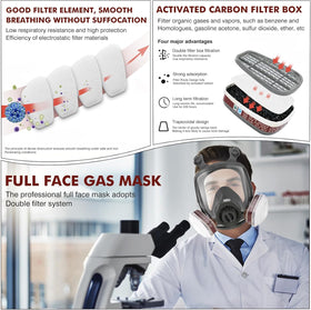 GQFOWE full-face mask includes extra cartridge set for extended use