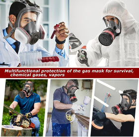 GQFOWE full-face mask stored safely in included storage bag