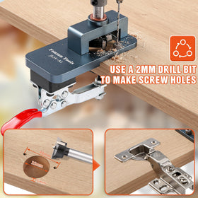 GQGP 35mm hole saw for hinge jig ensures clean, accurate drilling