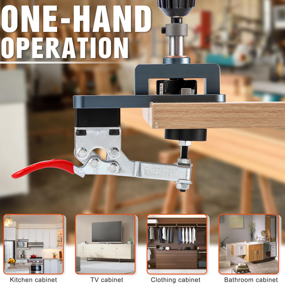 GQGP locking plate for hinge jig secures accurate positioning