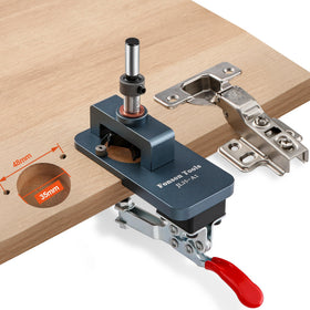 GQGP metal concealed hinge jig base enables precise cabinet hinge mounting