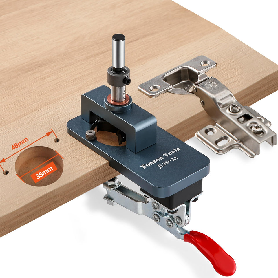 GQGP metal concealed hinge jig base enables precise cabinet hinge mounting