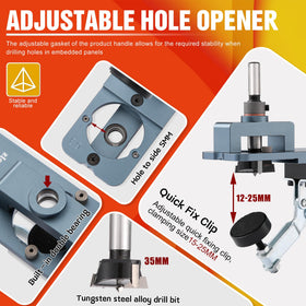 GQGP quick clamp for hinge jig speeds up installation