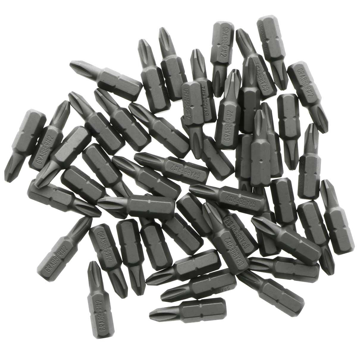 Grabber 2BIT reduced Phillips tip for smoother seating and less cam-out.