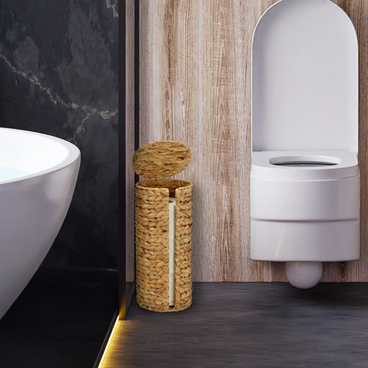 Graciadeco compact footprint fits tight spaces in small bathrooms.