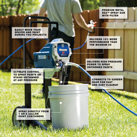 Graco 25 ft paint hose reaching second-story areas