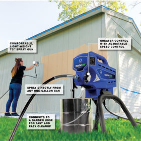 Graco TrueCoat 360 spray tip enables easy unclogging and smooth finishes.