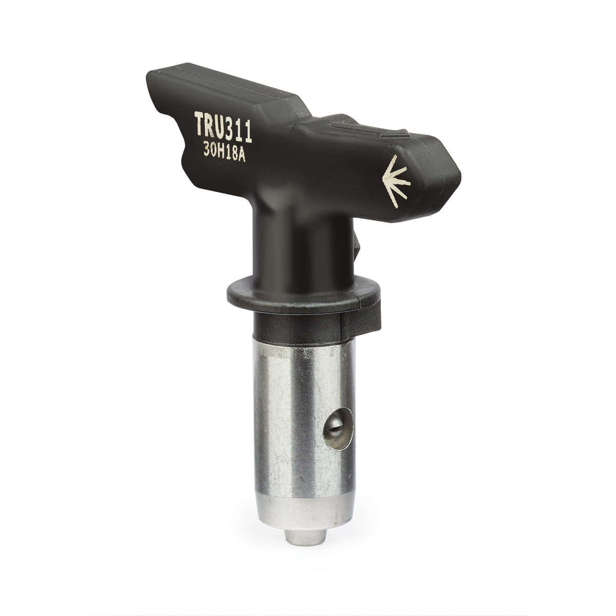 Graco TRU311 deck application scene demonstrates precise spray on outdoor surfaces.