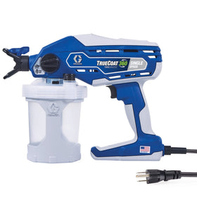Graco TrueCoat 360 handheld sprayer for fast DIY painting on doors and trim.