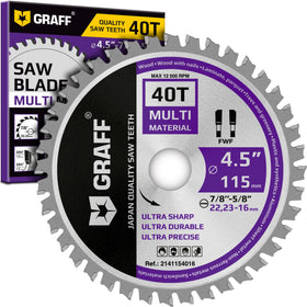 GRAFF 4-1/2 inch blade cuts aluminium smoothly on an angle grinder
