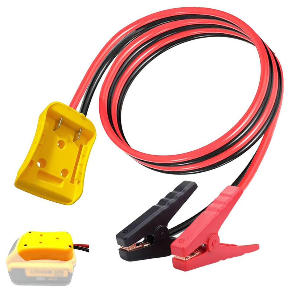 GragicSZ jumper cables adapter for Dewalt 20V battery enables quick, safe connections.