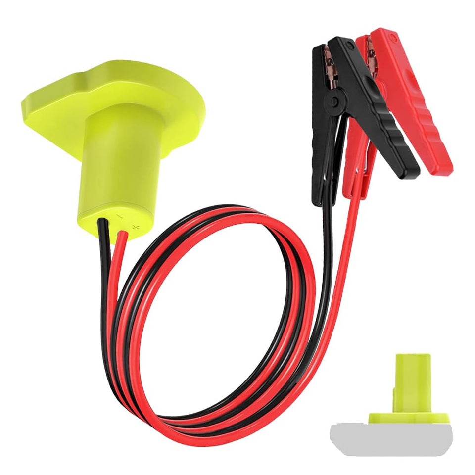 GragicSZ jumper cables adapter compatible with Ryobi 18V batteries for easy power assistance.