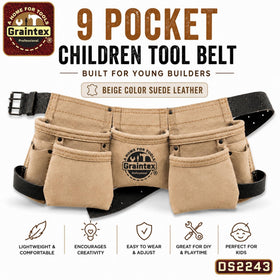 Graintex DS2243 hammer loops secure small tools for young builders.