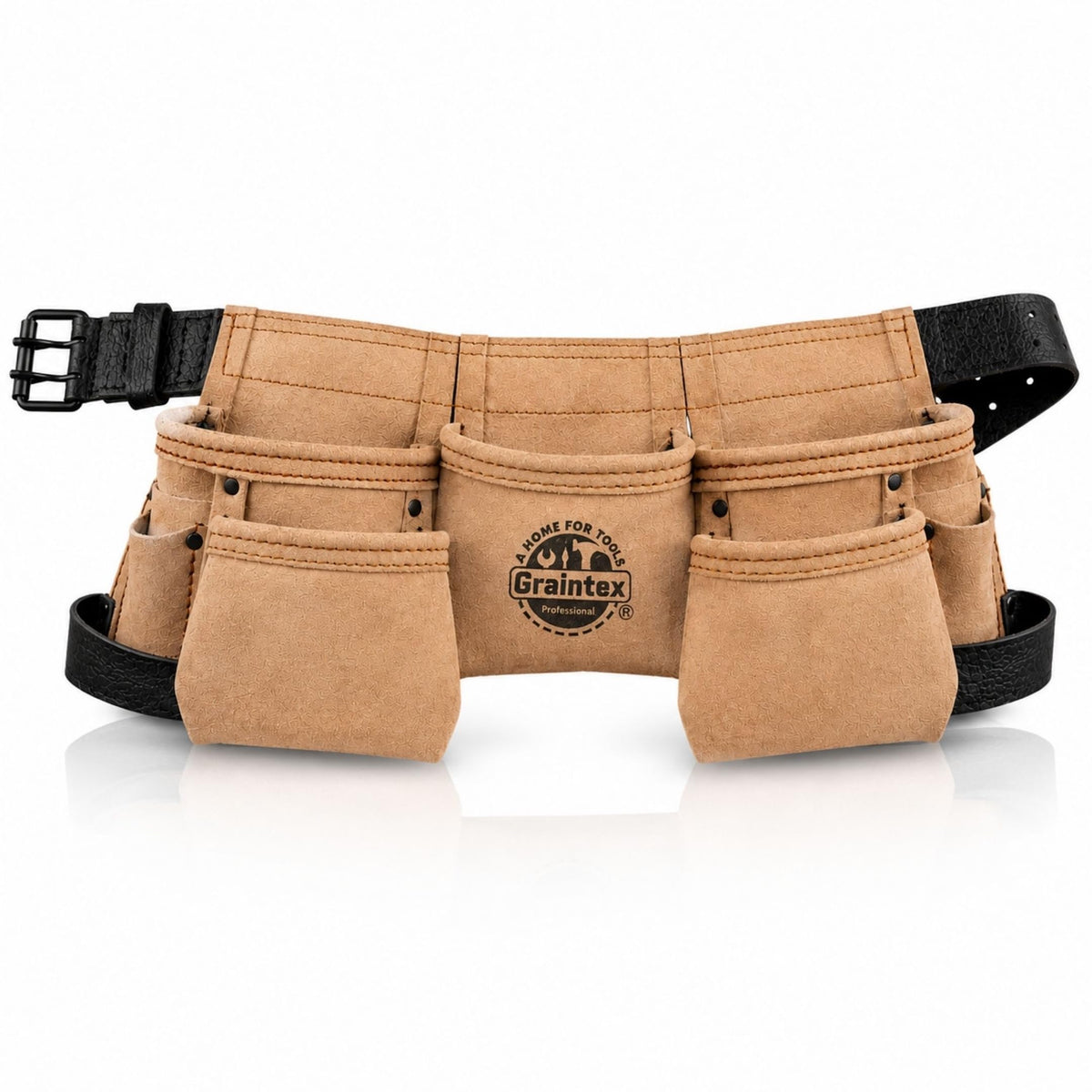 Graintex DS2243 beige nine-pocket tool apron keeps kids organized during home projects.