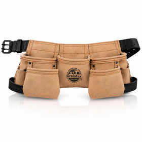 Graintex DS2243 beige nine-pocket tool apron keeps kids organized during home projects.