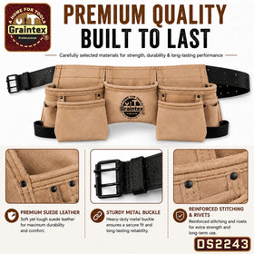 Graintex DS2243 soft beige suede material combines comfort with durability.