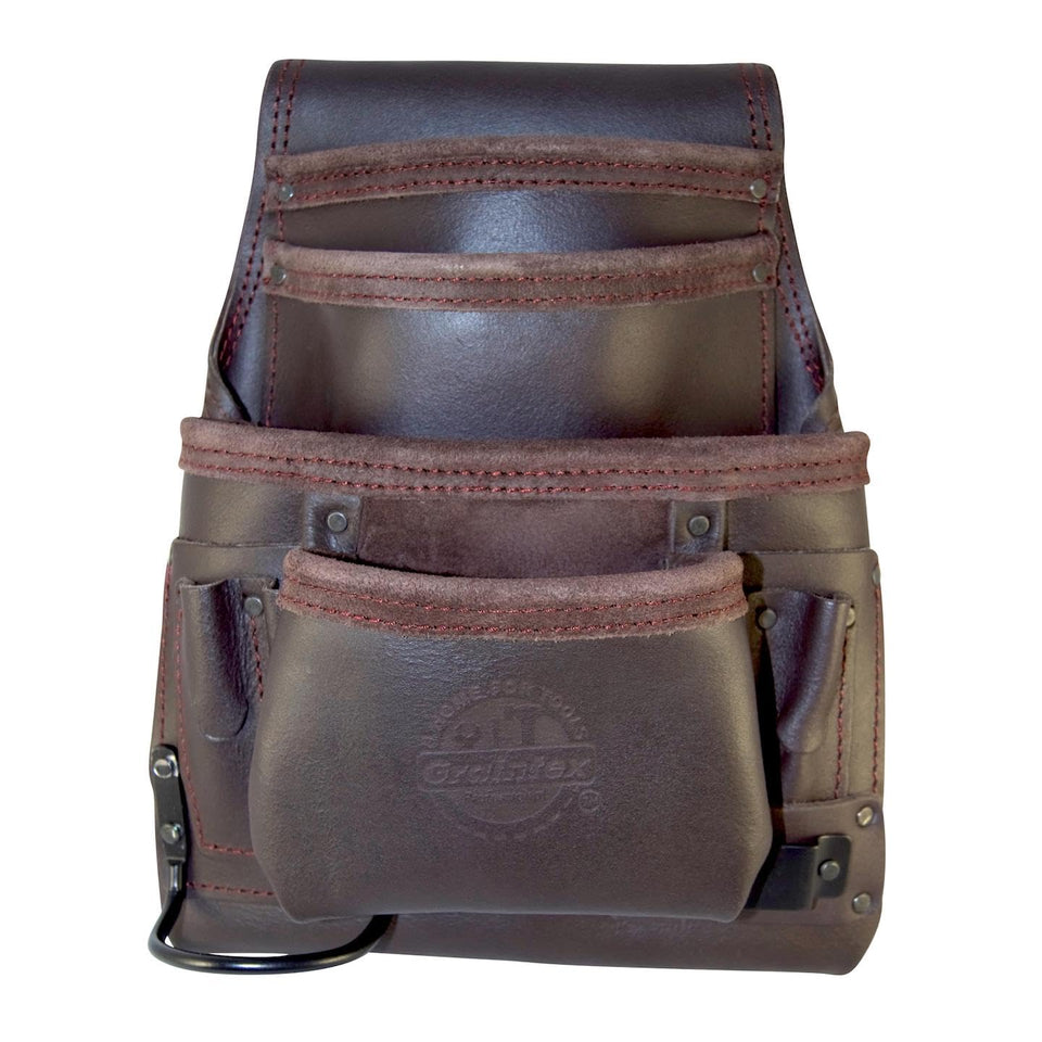 Graintex OS2220 back view shows 10-pocket layout for organized tool access.