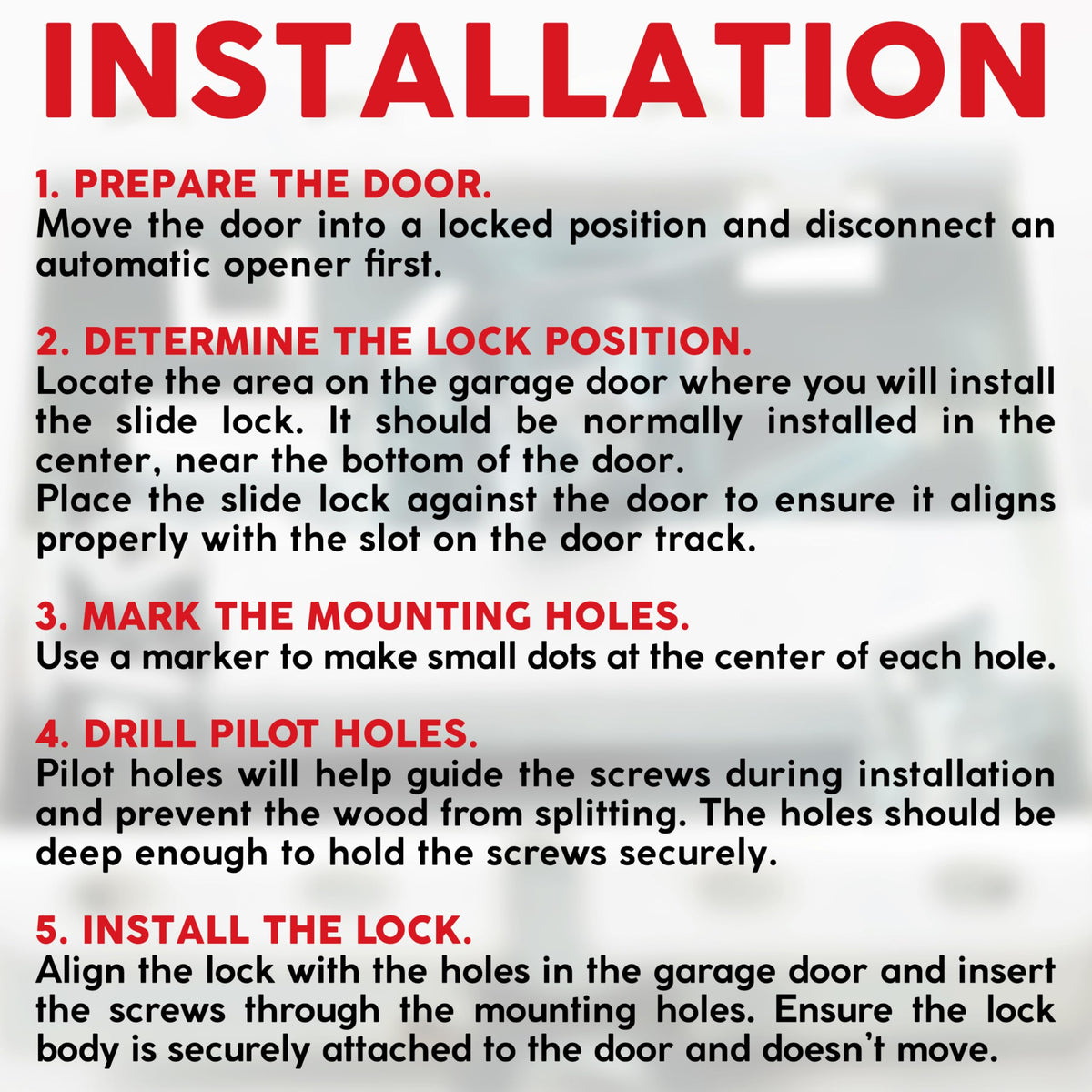 Granatan lock kit highlights security features for regular garage access.