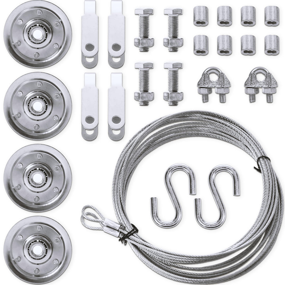 Granatan garage door pulley set with four pulleys for smooth operation.