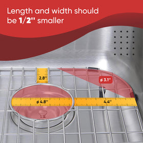 Granatan rust-resistant sink protector preserves finish and resists daily wear.