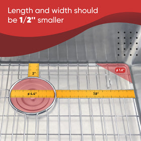 Granatan grid showing measurements for proper sink fit and clearances