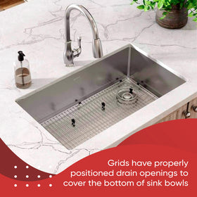 Granatan grid used as multiple surfaces for cooling and rinsing in the kitchen