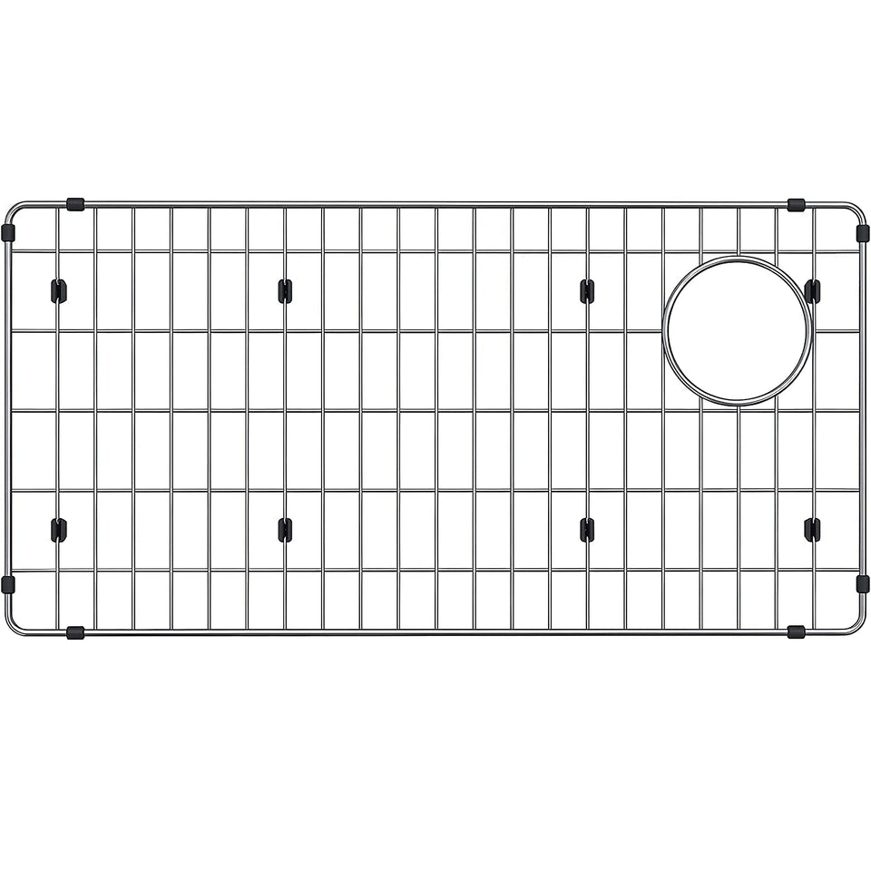 Granatan sink protector grid top view shows sturdy stainless steel construction for support