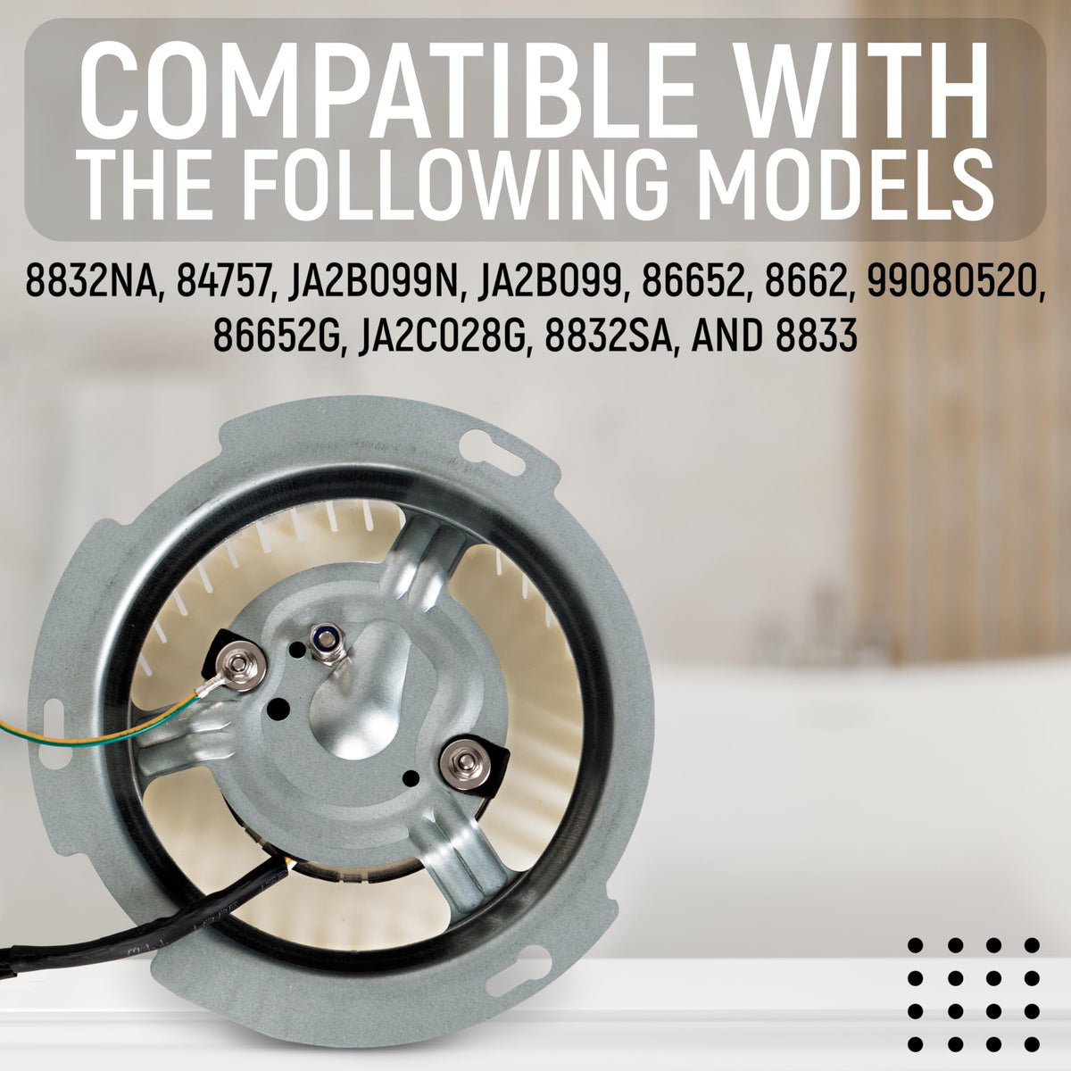 Six-and-a-quarter-inch blower wheel detail for efficient airflow